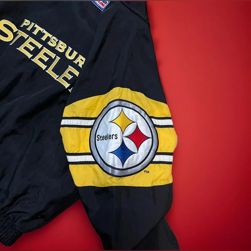 1990s Vintage  Pro Line Mens NFL Pittsburgh Steelers Jacket Large